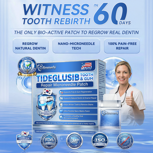 𝐆𝐥𝐢𝐦𝐦𝐞𝐫𝐥𝐲® 🦷 Parche de microagujas con Tideglusib para la reparación de dientes y encías  3.0