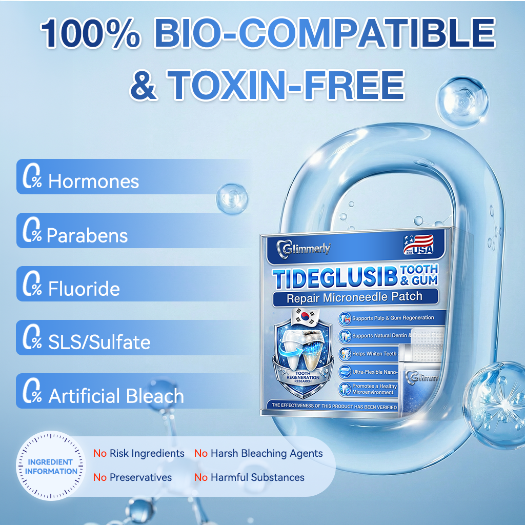 𝐆𝐥𝐢𝐦𝐦𝐞𝐫𝐥𝐲® 🦷 Parche de microagujas con Tideglusib para la reparación de dientes y encías  3.0