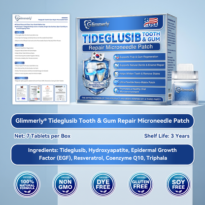 𝐆𝐥𝐢𝐦𝐦𝐞𝐫𝐥𝐲® 🦷 Parche de microagujas con Tideglusib para la reparación de dientes y encías  3.0