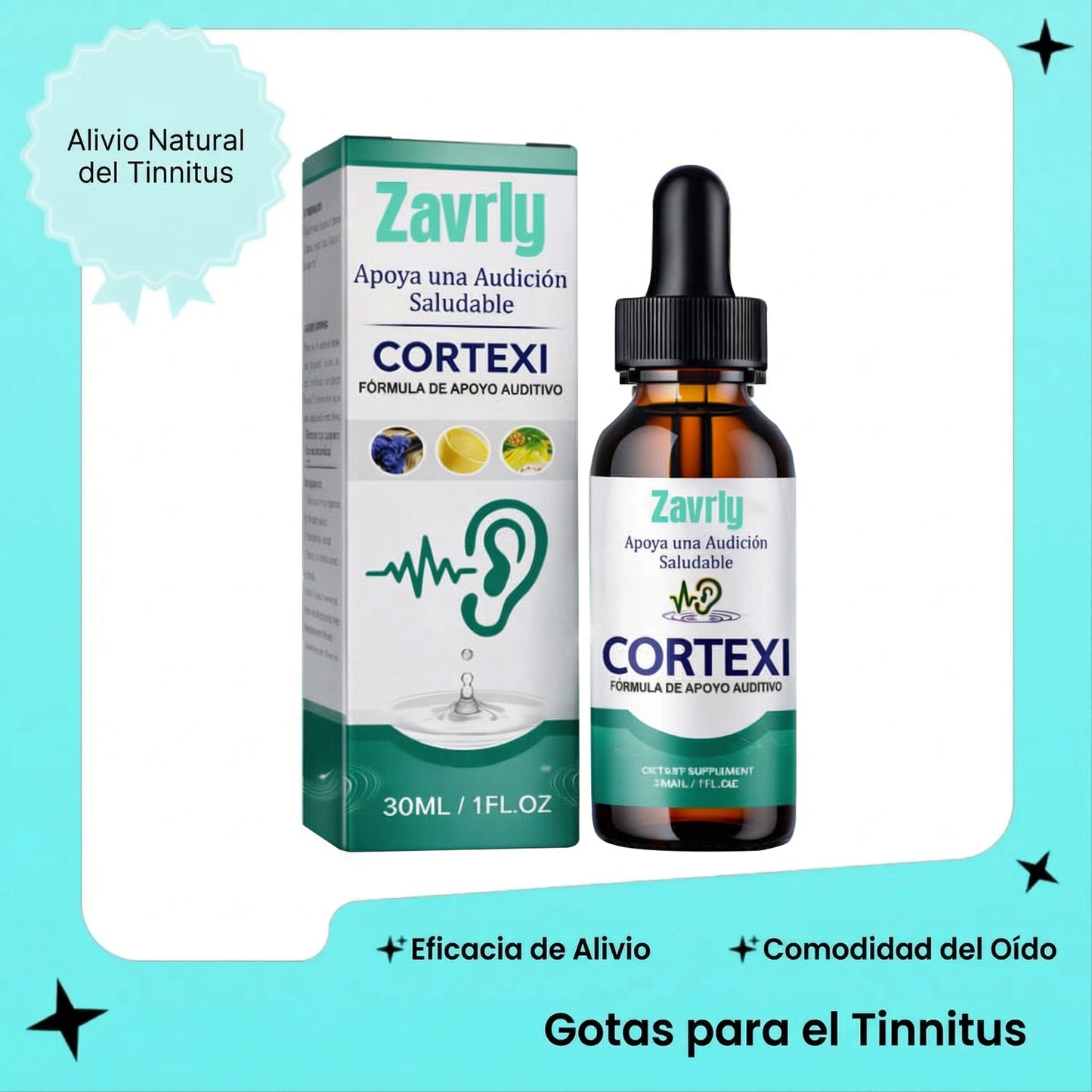 Zavrly ✅Gotas para el tinnitus para unos oídos despejados y un confort absoluto – Obtenga un alivio instantáneo del tinnitus y las molestias auditivas🎵